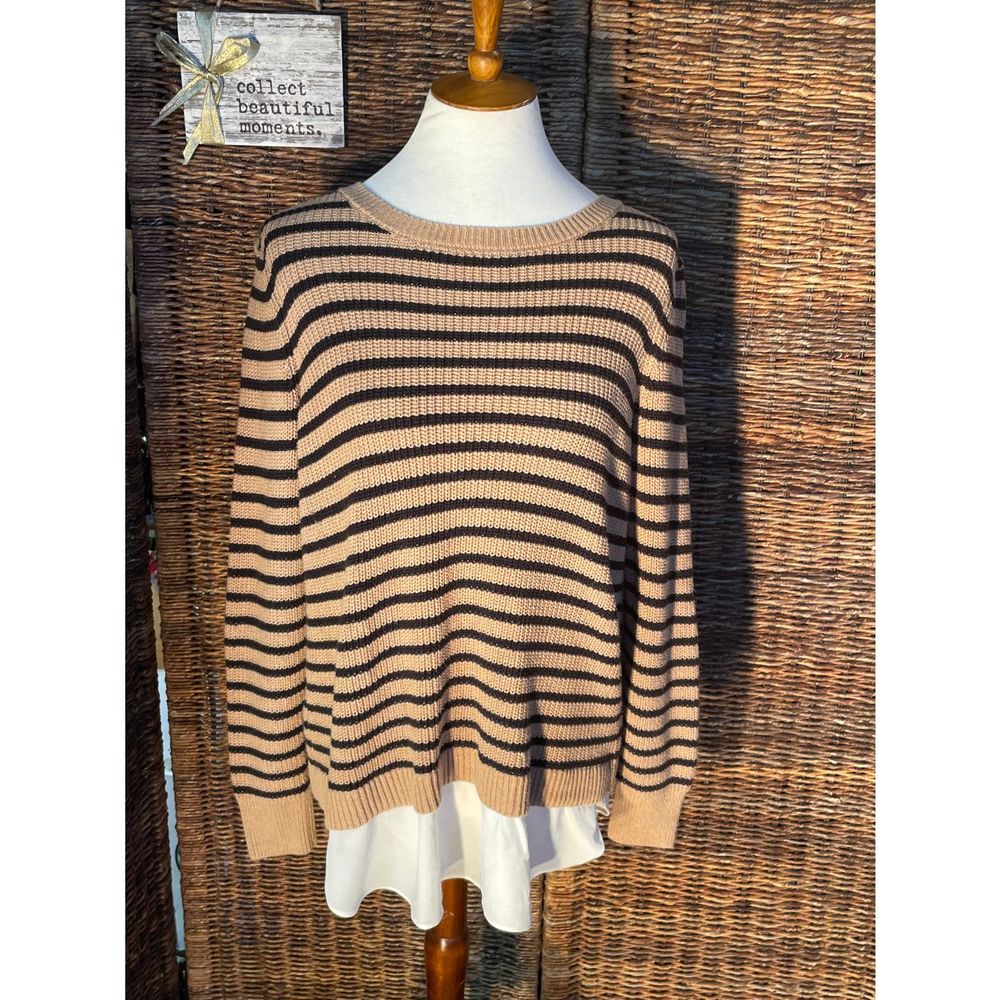 EUC! LOFT Long Sleeve Striped Sweater L